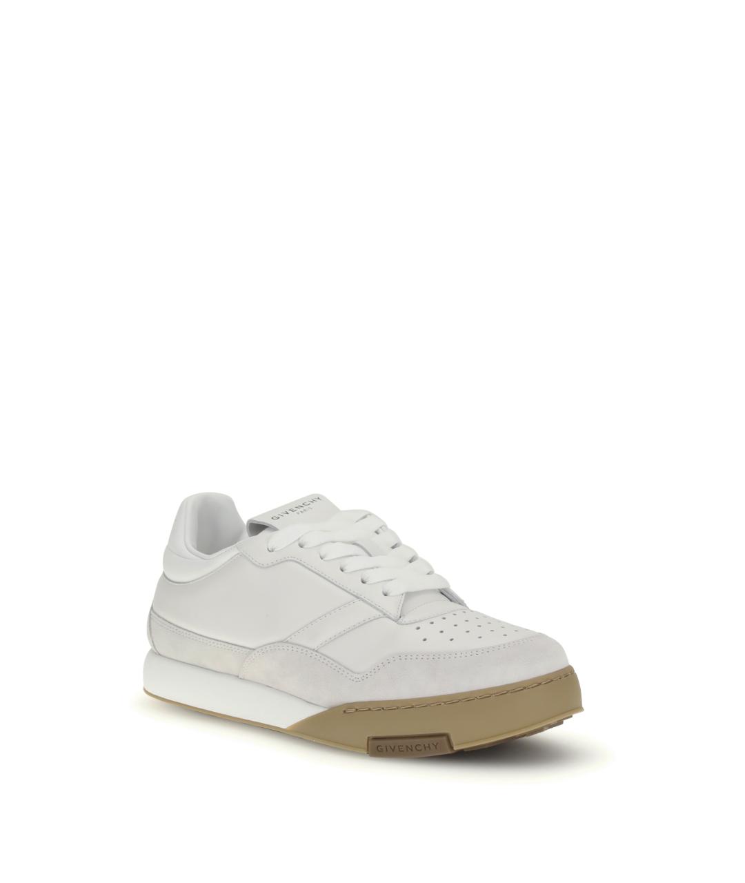 GIVENCHY Белые кожаные низкие кроссовки / кеды, фото 2