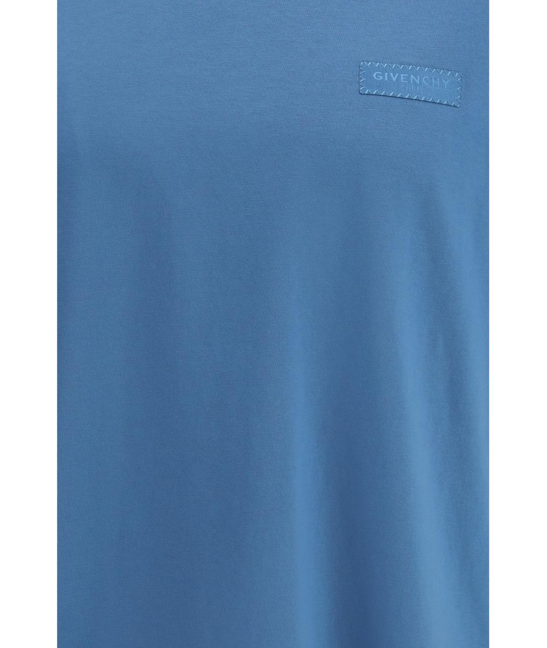 GIVENCHY Синяя хлопковая футболка, фото 3