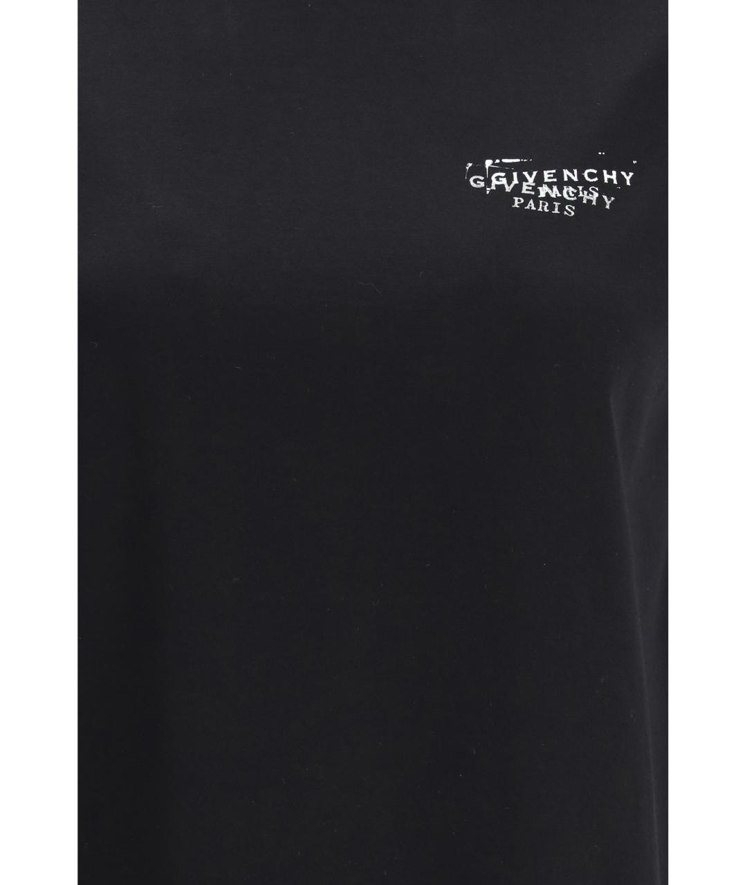 GIVENCHY Черная хлопковая футболка, фото 3