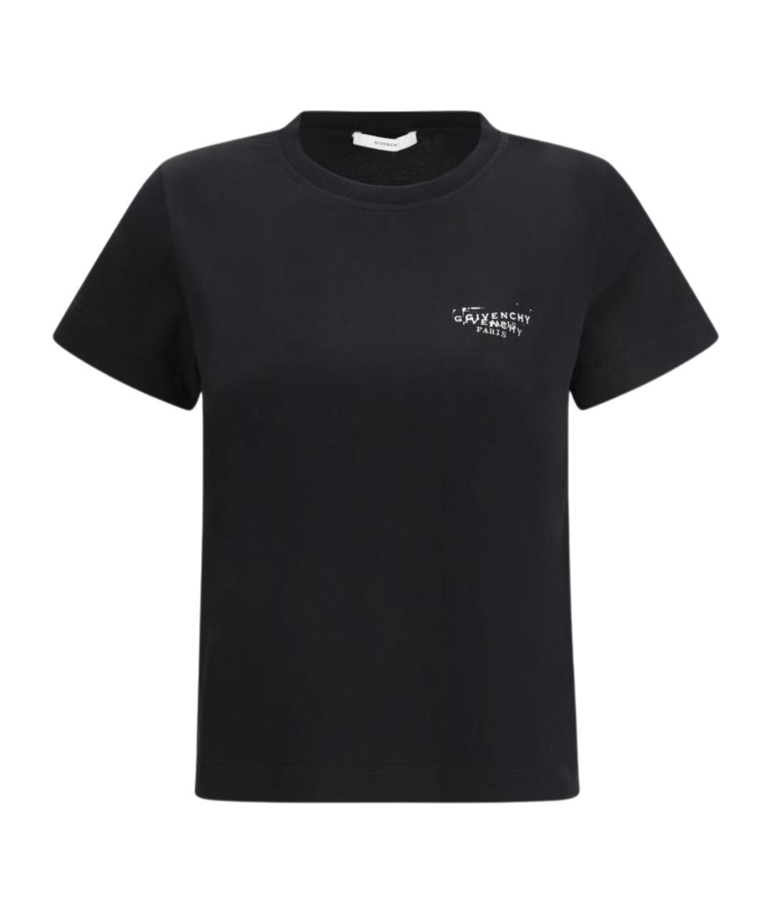GIVENCHY Черная хлопковая футболка, фото 1