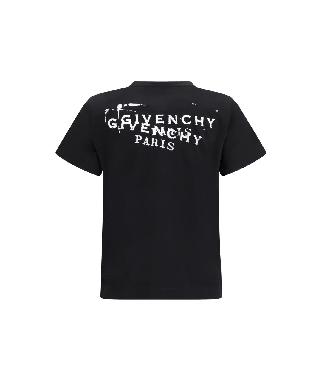 GIVENCHY Черная хлопковая футболка, фото 2
