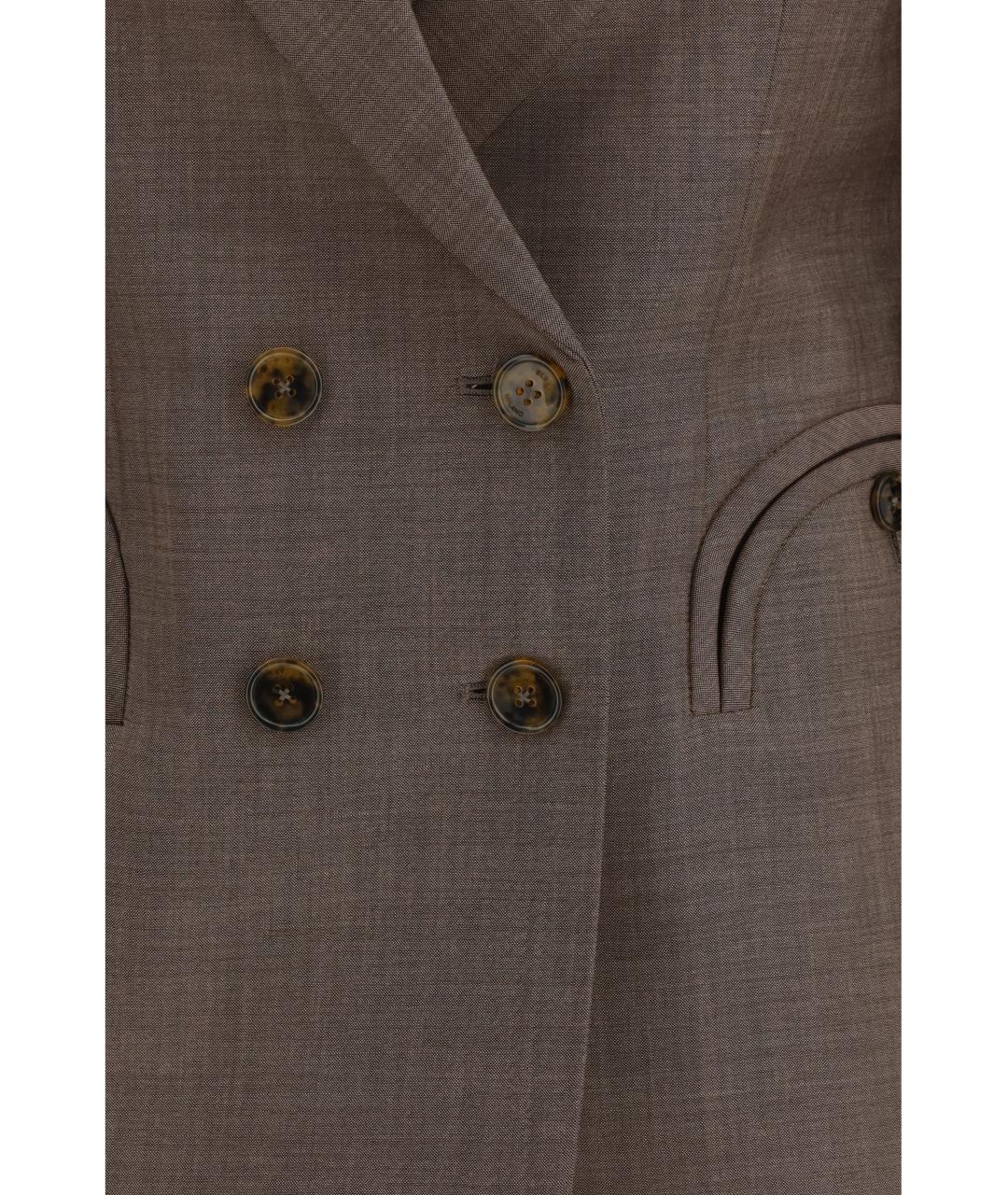 BLAZE MILANO Коричневый шерстяной жакет/пиджак, фото 3