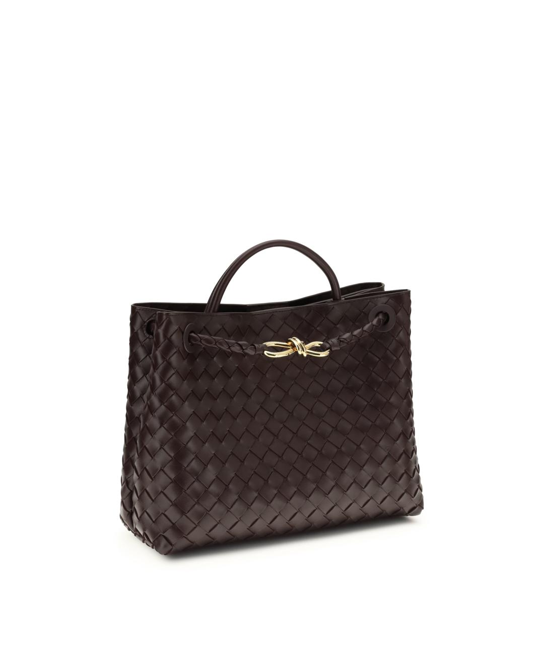 BOTTEGA VENETA Бордовая кожаная сумка тоут, фото 2