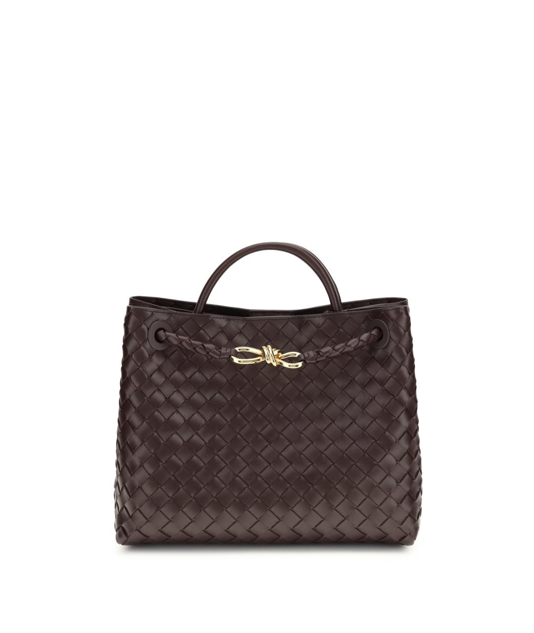 BOTTEGA VENETA Бордовая кожаная сумка тоут, фото 1