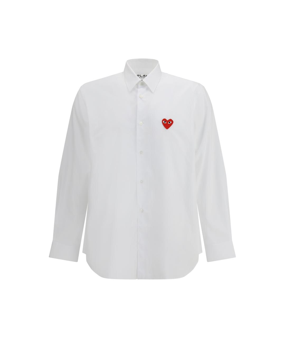 COMME DES GARÇONS PLAY Белая хлопковая классическая рубашка, фото 1