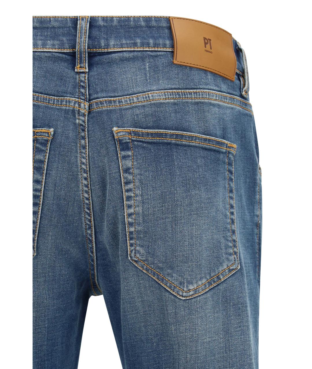 PT TORINO Синие хлопковые джинсы скинни, фото 3