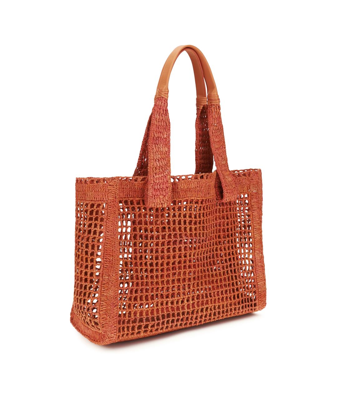 CHLOE Коричневая пелетеная сумка тоут, фото 3