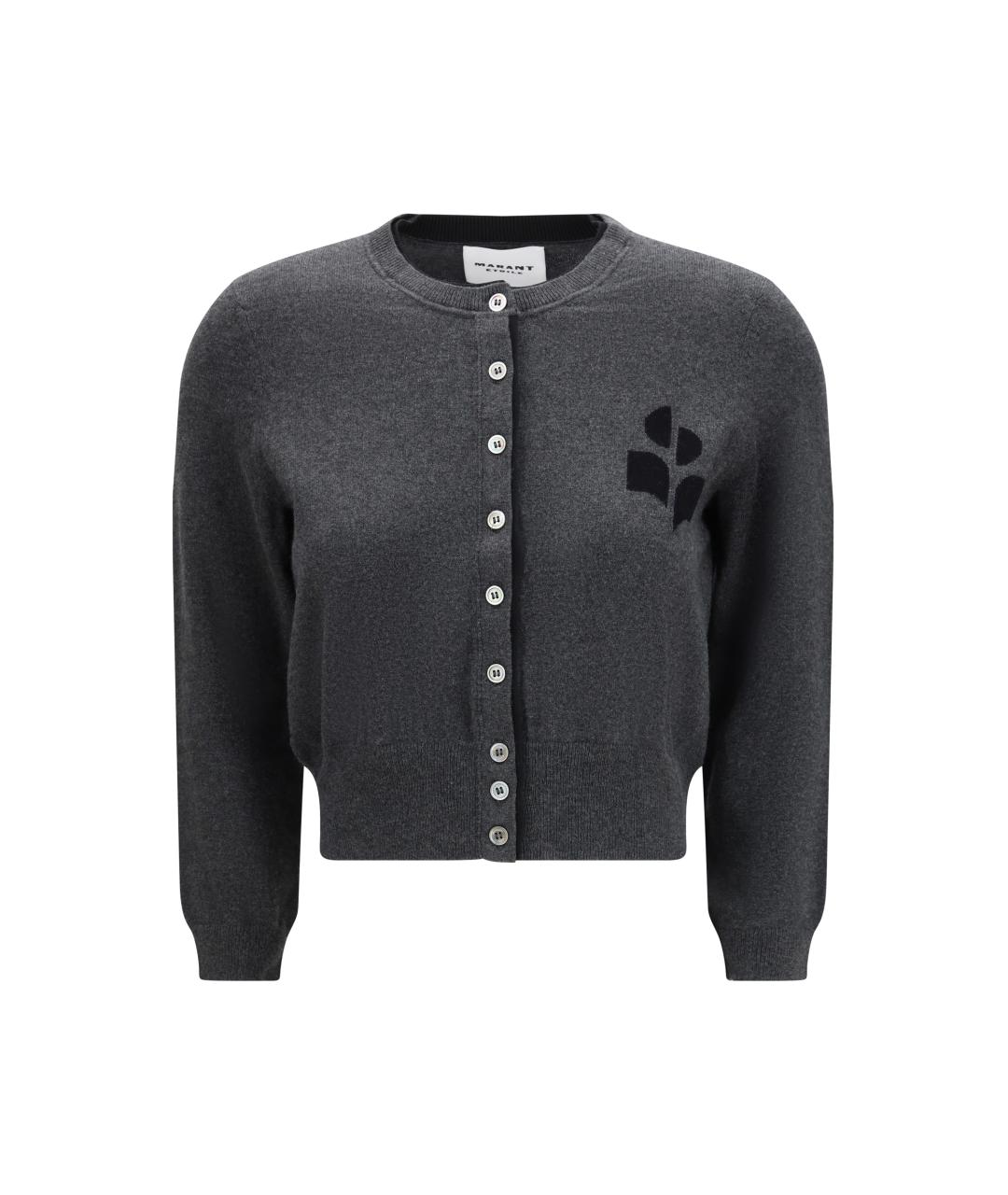 ISABEL MARANT ETOILE Серый хлопковый кардиган, фото 1