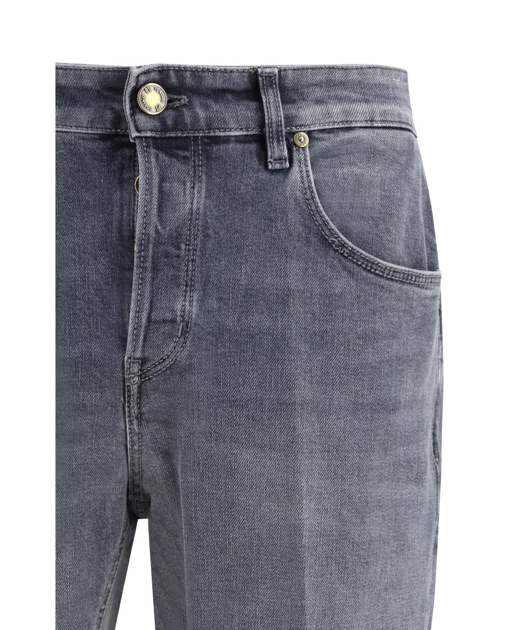 PT TORINO Серые хлопко-эластановые джинсы скинни, фото 3