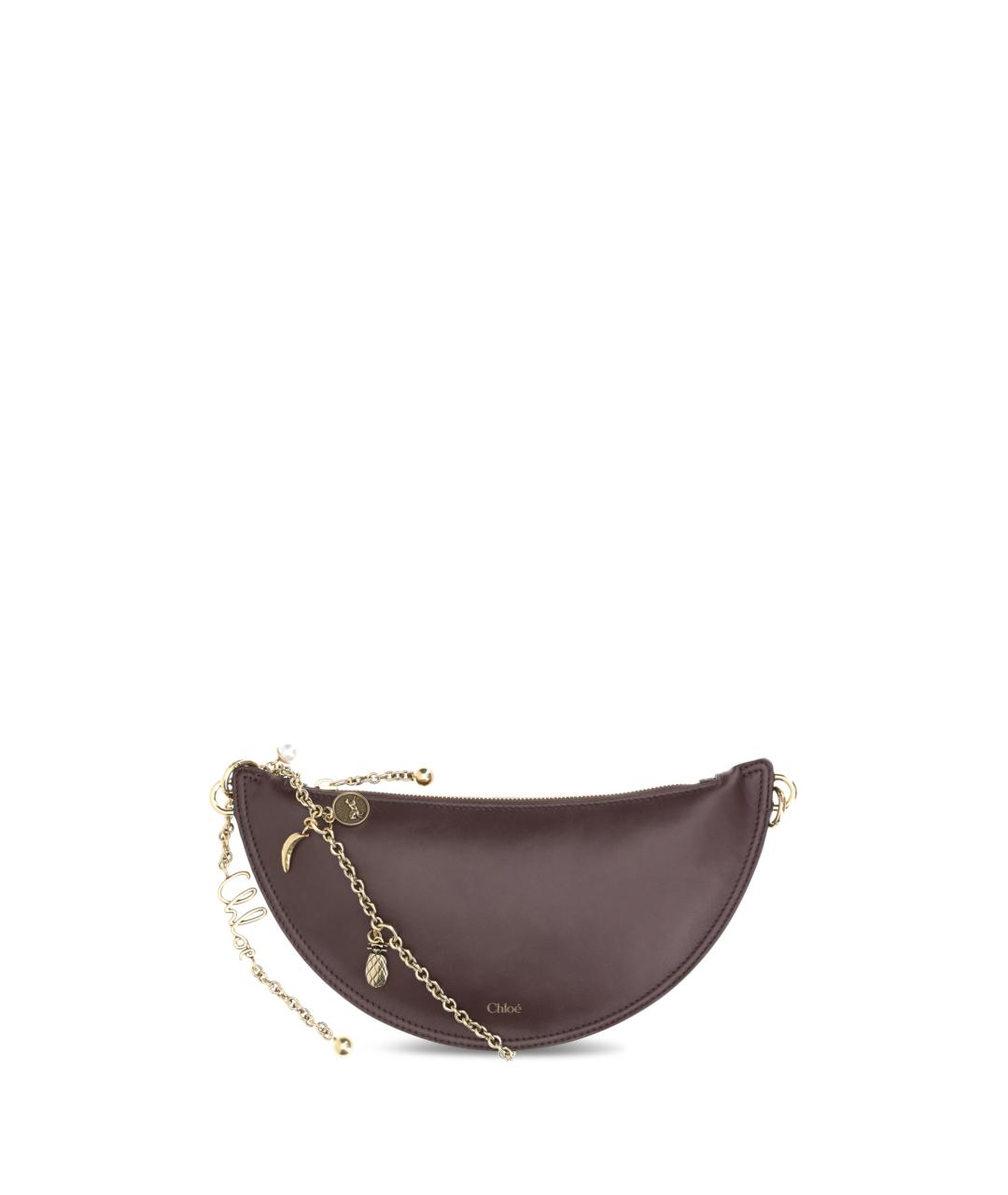 CHLOE Бордовая кожаная сумка через плечо, фото 1