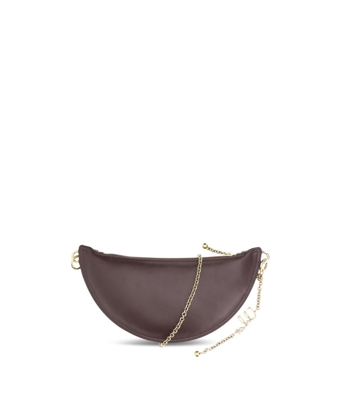 CHLOE Бордовая кожаная сумка через плечо, фото 2