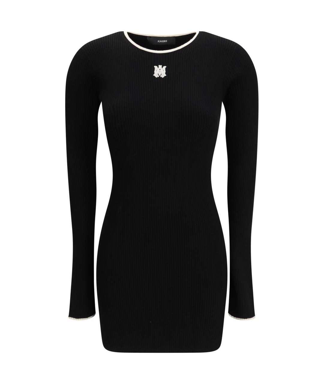 AMIRI Черное вискозное повседневное платье, фото 1