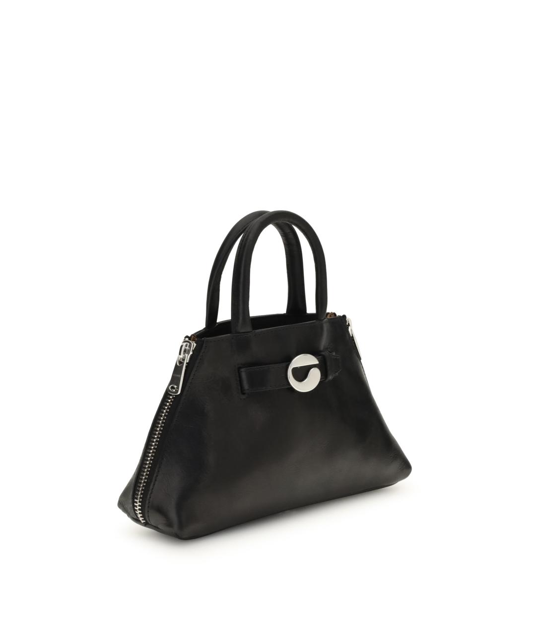 COPERNI Черная кожаная сумка с короткими ручками, фото 2
