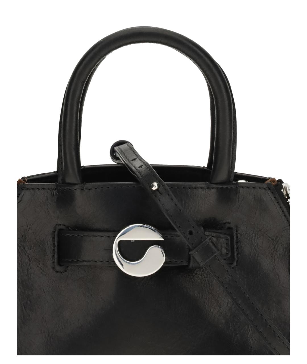 COPERNI Черная кожаная сумка с короткими ручками, фото 4