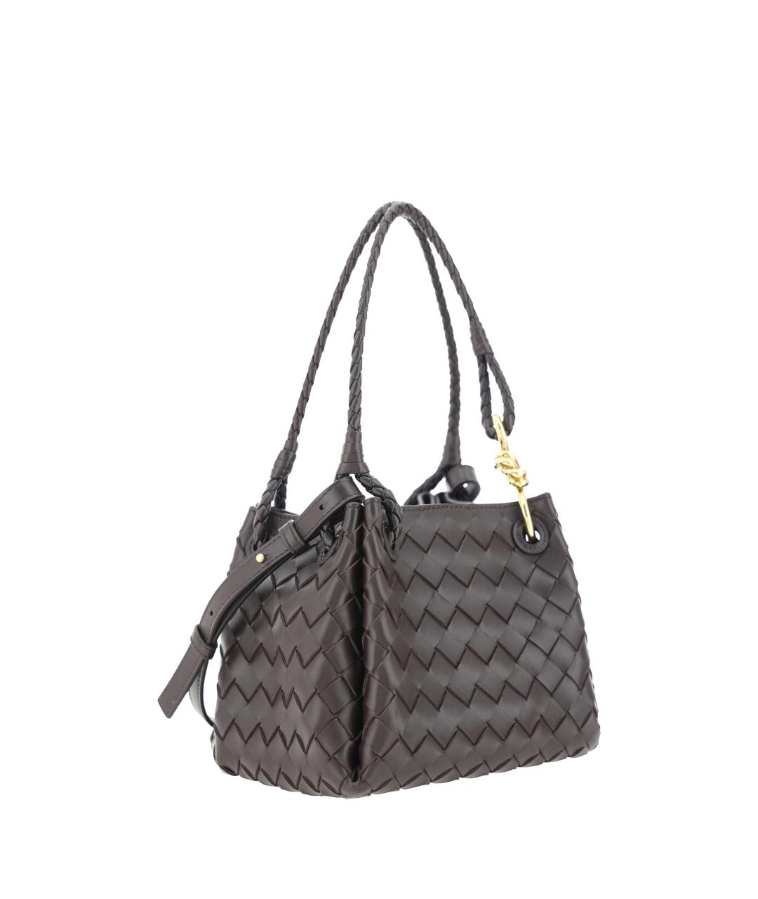 BOTTEGA VENETA Коричневая кожаная сумка тоут, фото 2