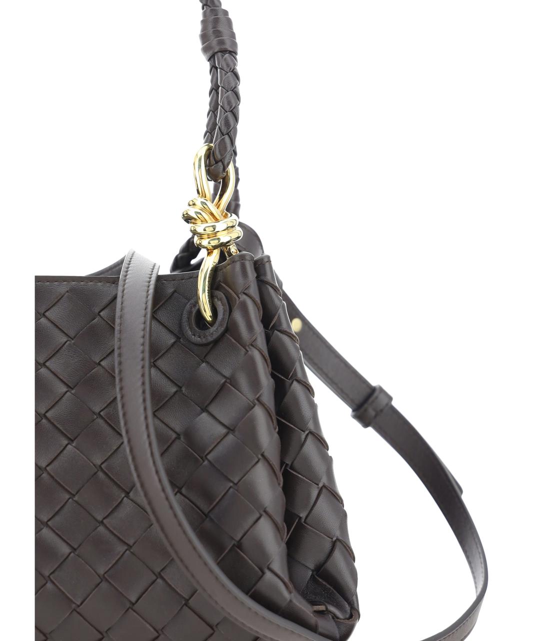 BOTTEGA VENETA Коричневая кожаная сумка тоут, фото 4