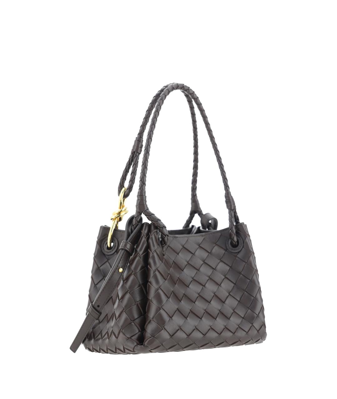 BOTTEGA VENETA Коричневая кожаная сумка тоут, фото 3