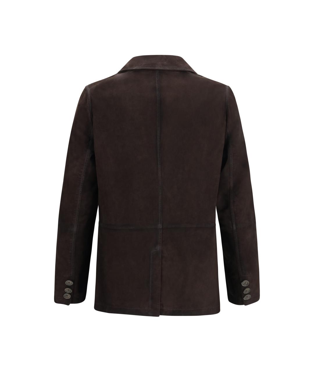 D'AMICO Коричневый замшевый пиджак, фото 2