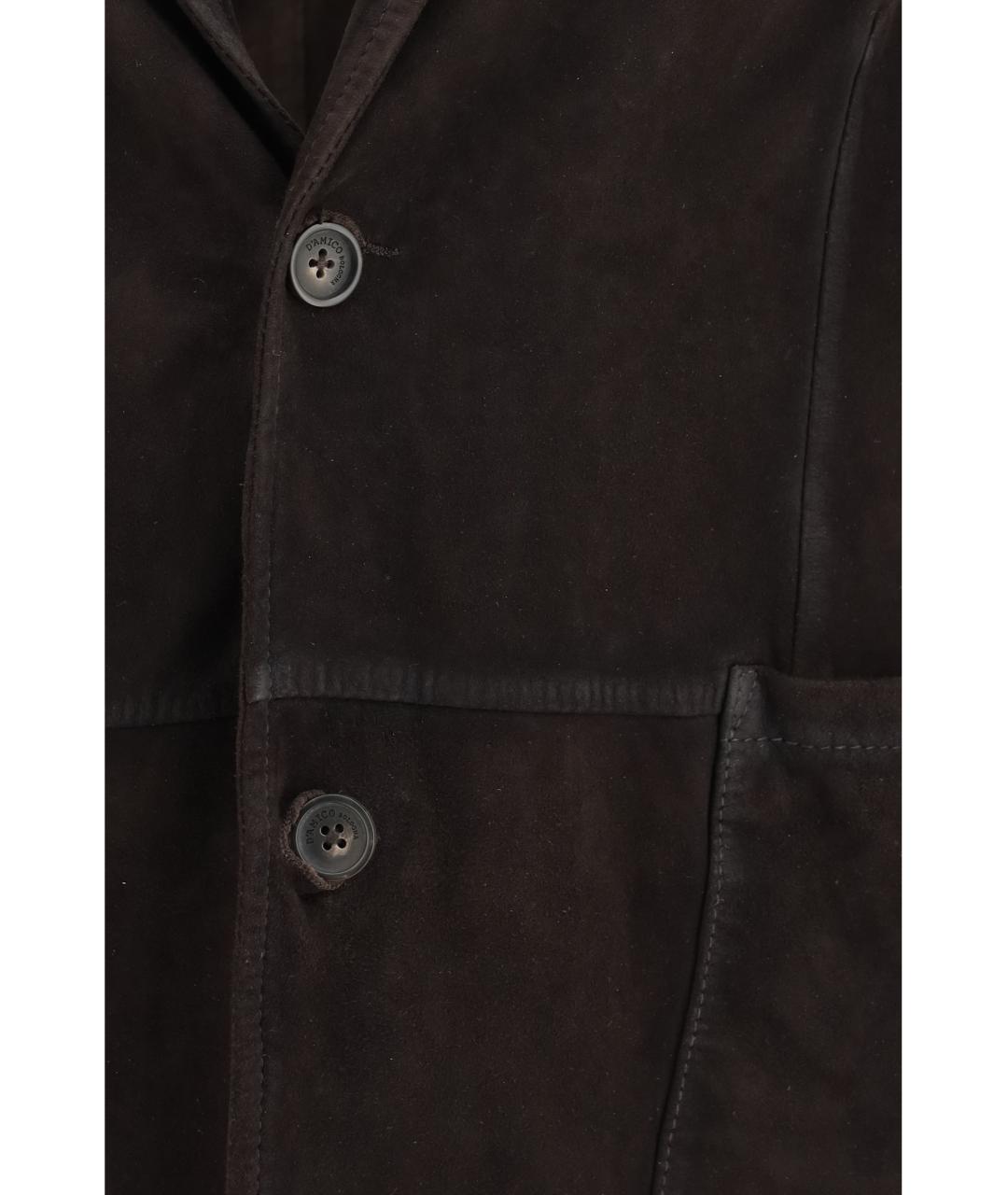 D'AMICO Коричневый замшевый пиджак, фото 3