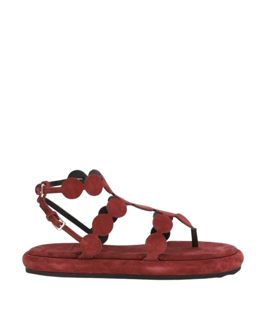 PIERRE HARDY Красные замшевые сандалии, фото 1