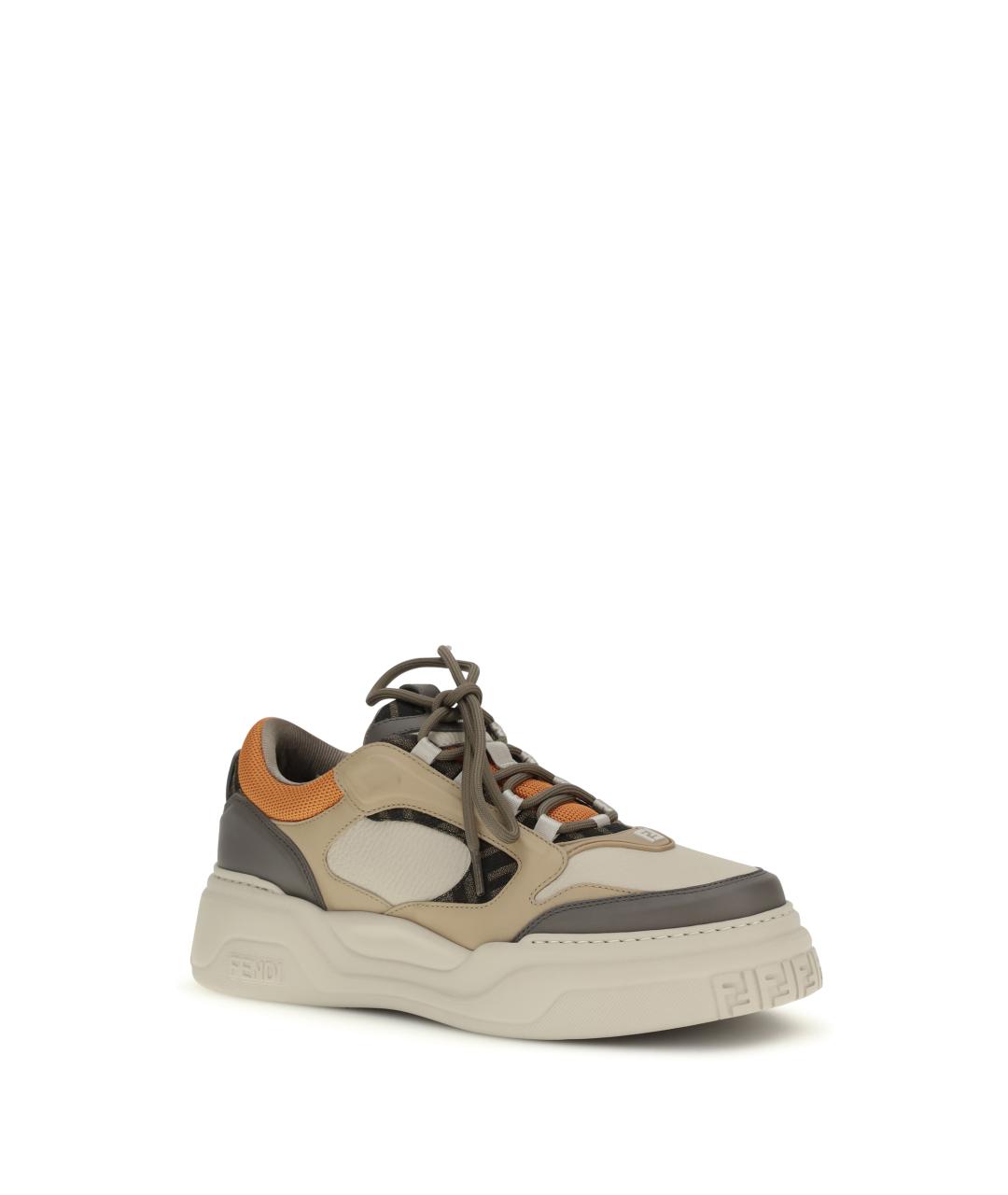 FENDI Мульти кожаные низкие кроссовки / кеды, фото 2