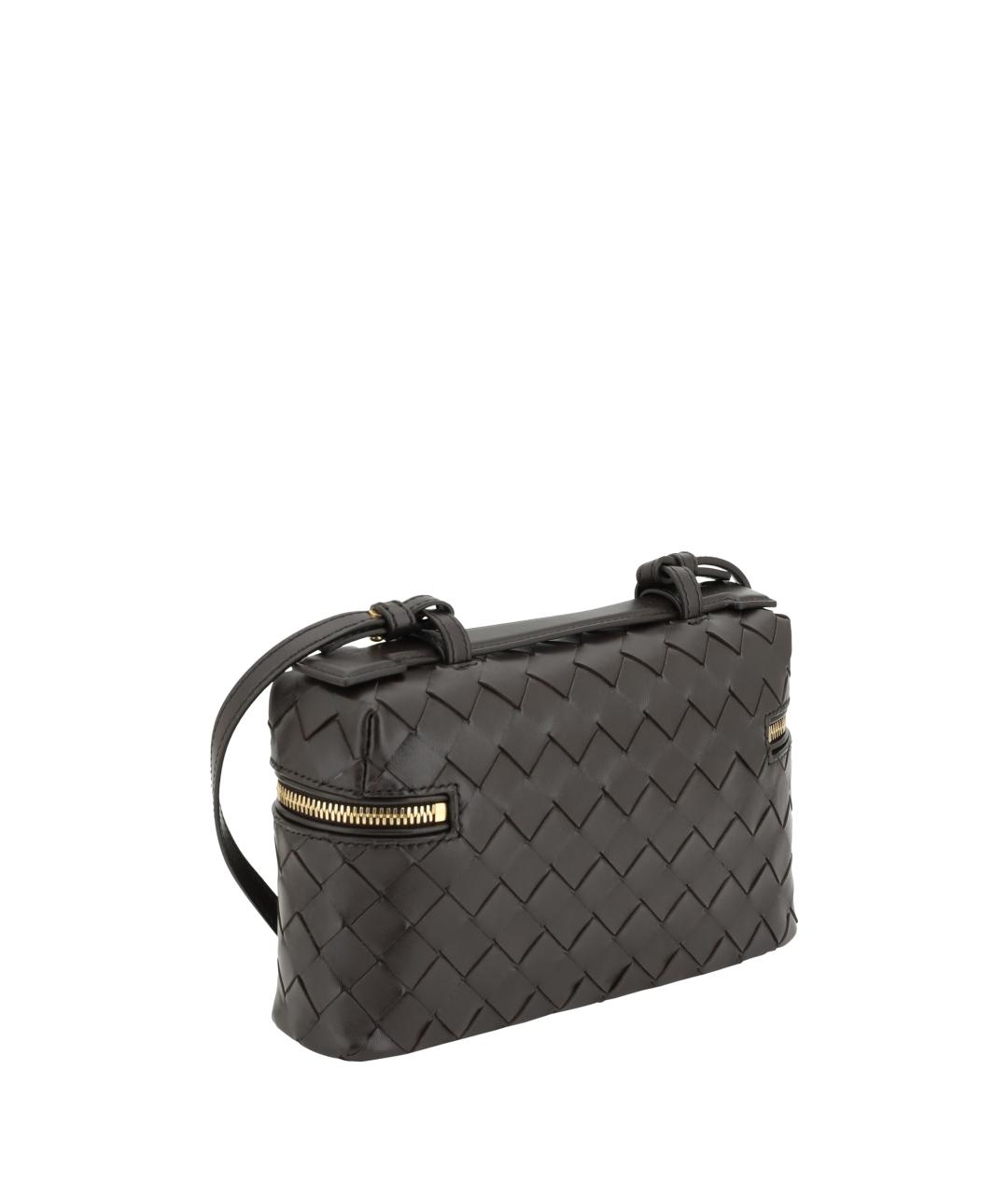 BOTTEGA VENETA Коричневая кожаная сумка через плечо, фото 3