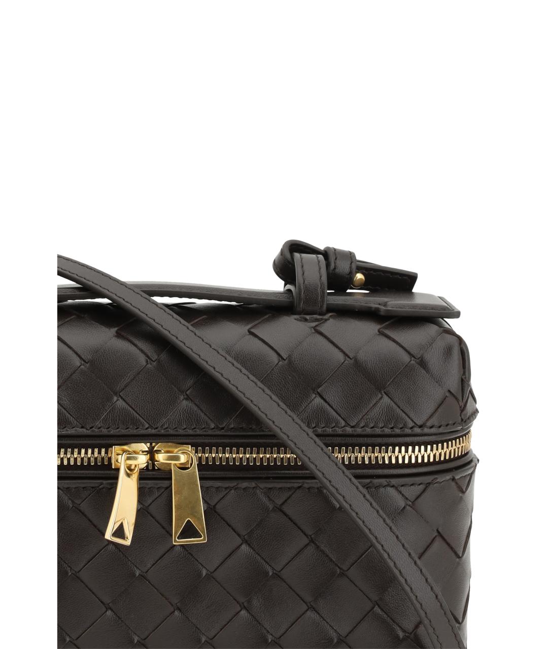 BOTTEGA VENETA Коричневая кожаная сумка через плечо, фото 4