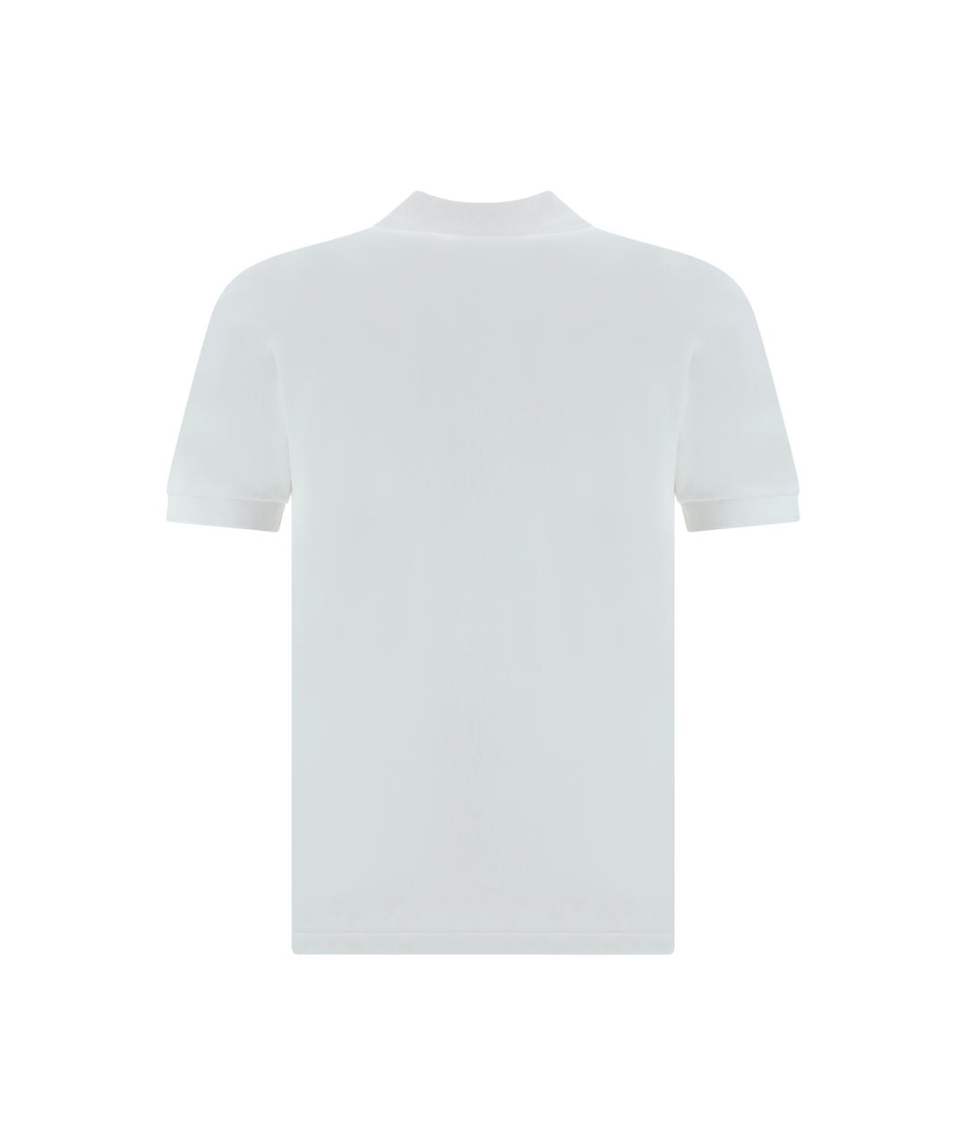 COMME DES GARÇONS PLAY Белое хлопковое поло с коротким рукавом, фото 2