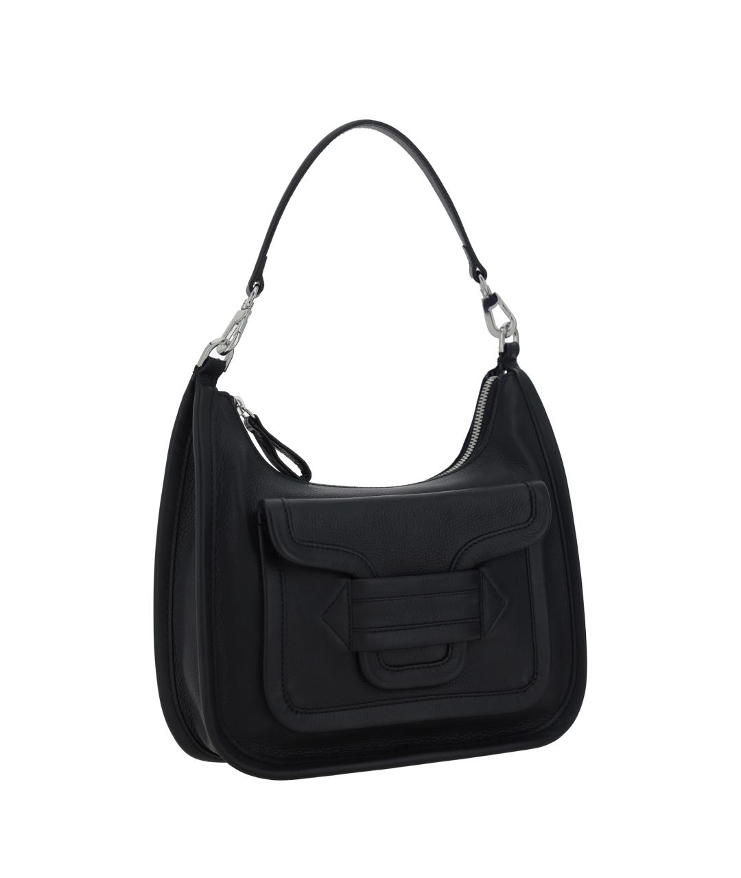 PIERRE HARDY Черная кожаная сумка через плечо, фото 2