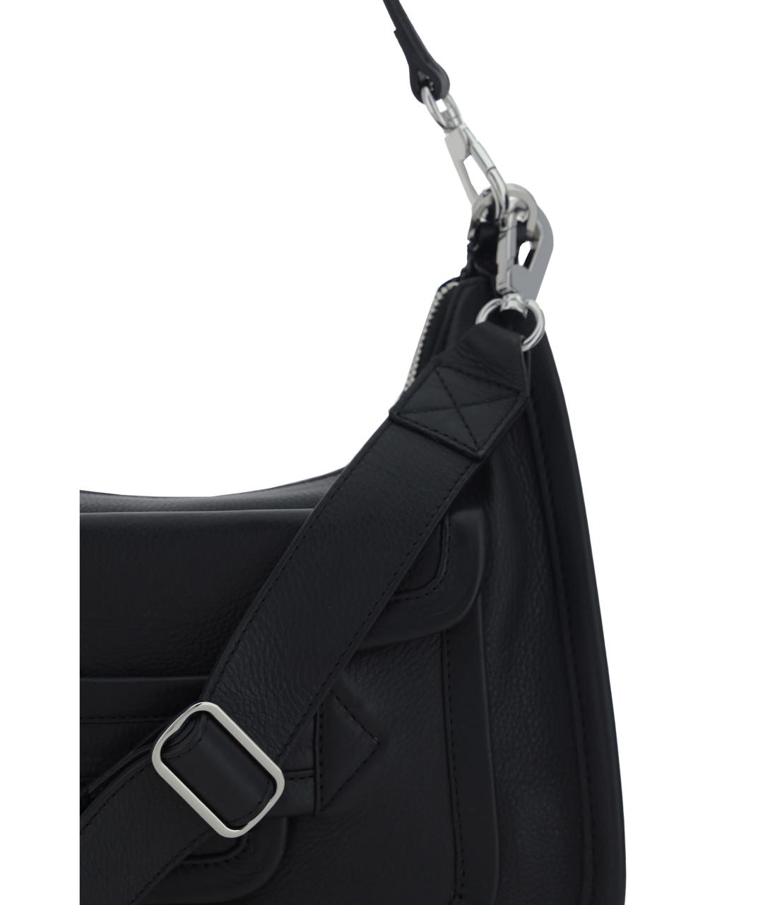 PIERRE HARDY Черная кожаная сумка через плечо, фото 4