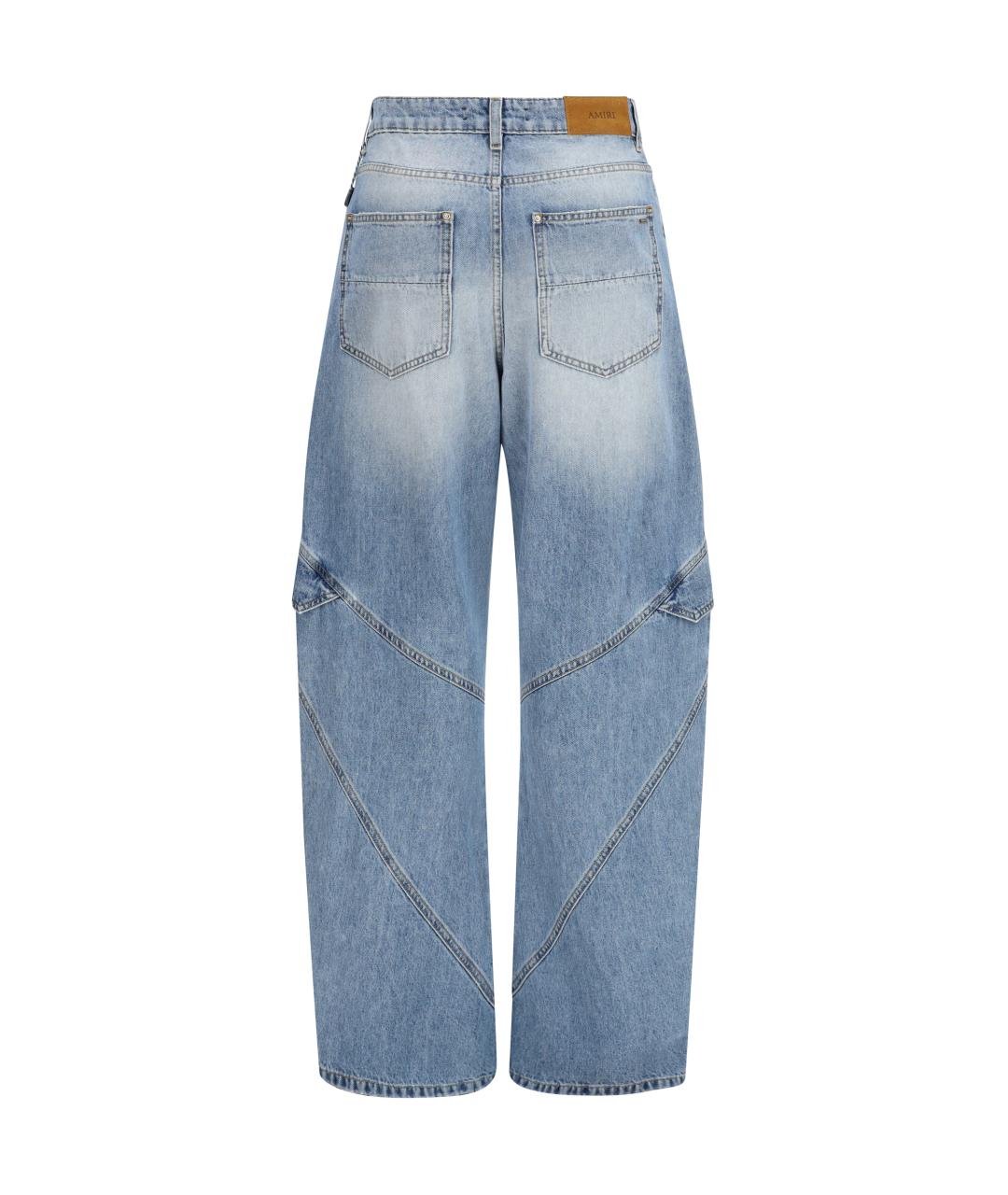 AMIRI Голубые хлопковые прямые джинсы, фото 2