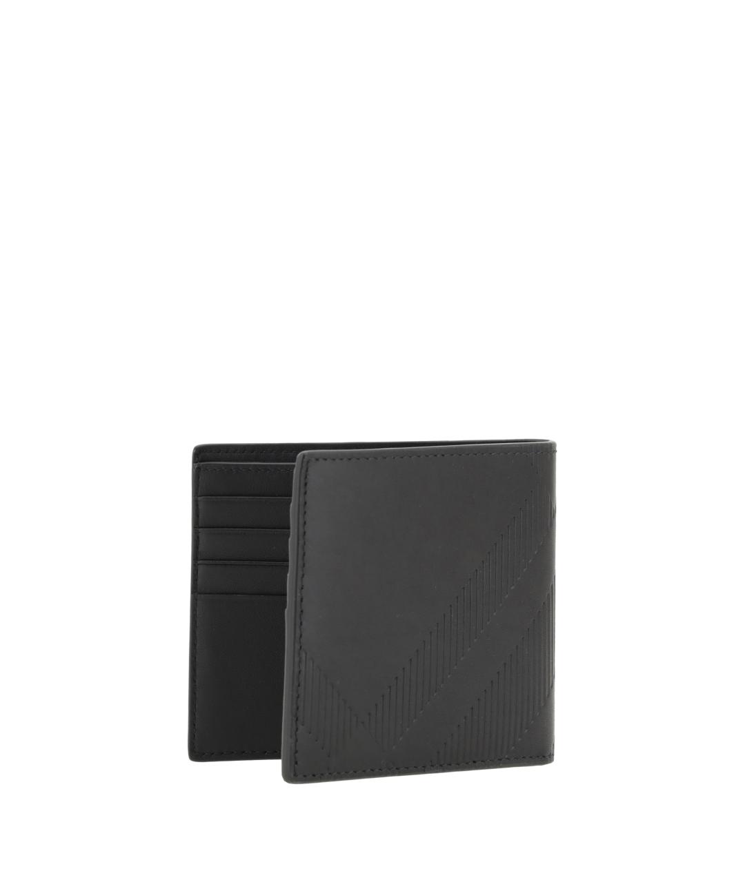 BURBERRY Черный кожаный кошелек, фото 2