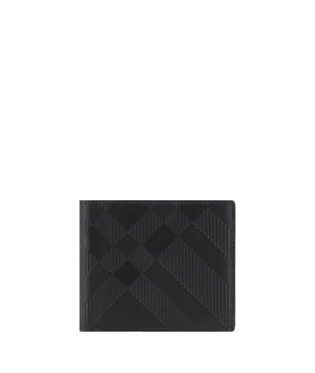 BURBERRY Черный кожаный кошелек, фото 4