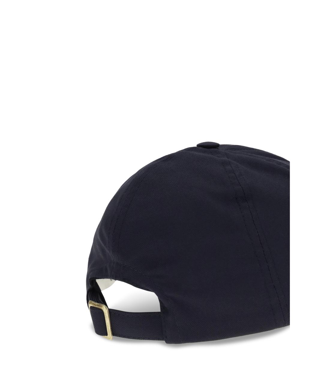 VIVIENNE WESTWOOD Темно-синяя хлопковая кепка, фото 3