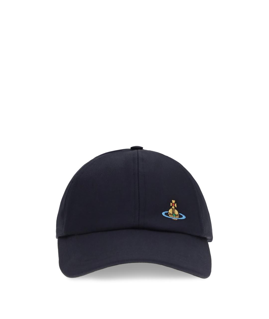 VIVIENNE WESTWOOD Темно-синяя хлопковая кепка, фото 1