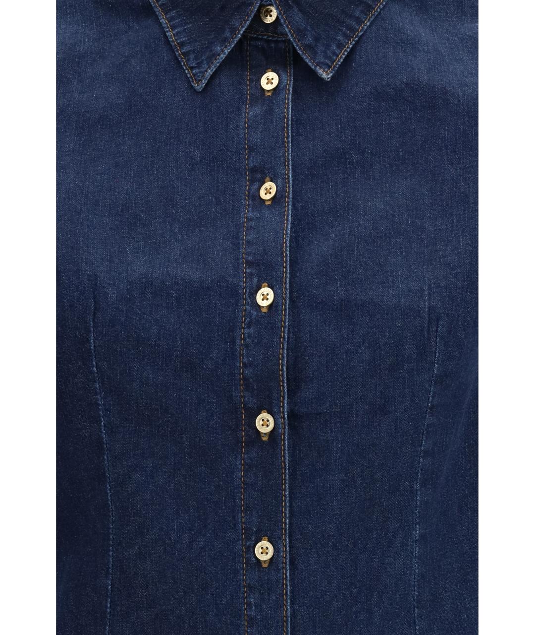 7 FOR ALL MANKIND Темно-синяя хлопковая рубашка, фото 3