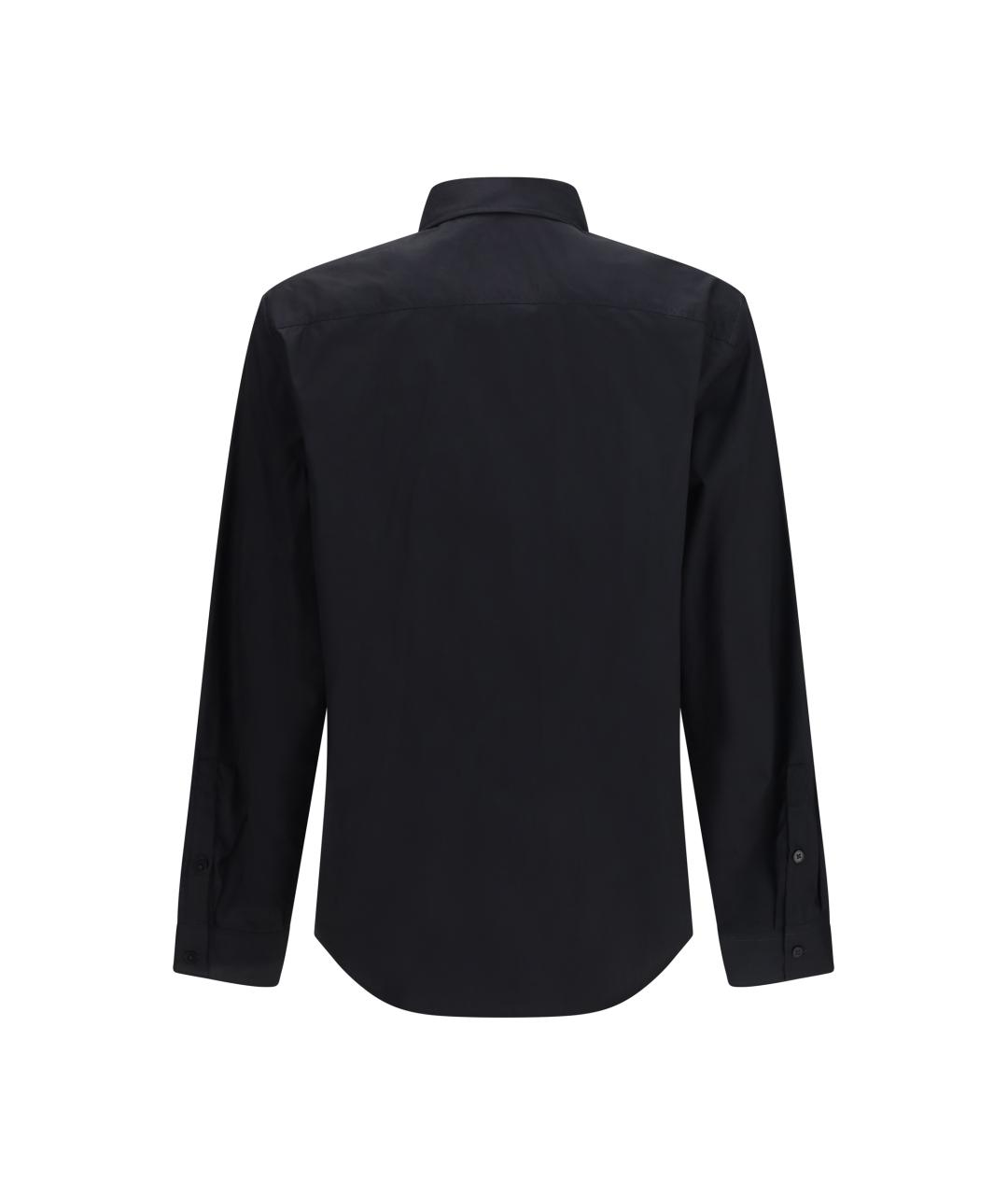 VERSACE JEANS COUTURE Черная хлопковая классическая рубашка, фото 2