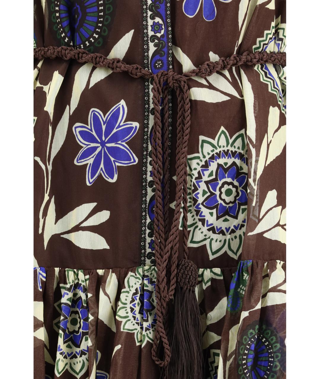 Alemais Коричневое хлопковое повседневное платье, фото 3