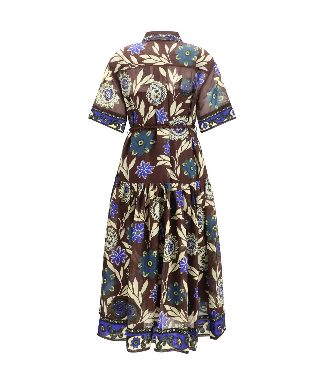 Alemais Коричневое хлопковое повседневное платье, фото 2