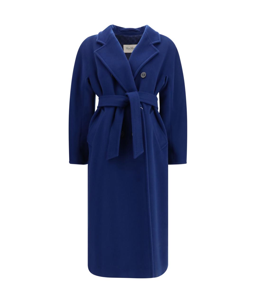 MAX MARA Синее шерстяное пальто, фото 1