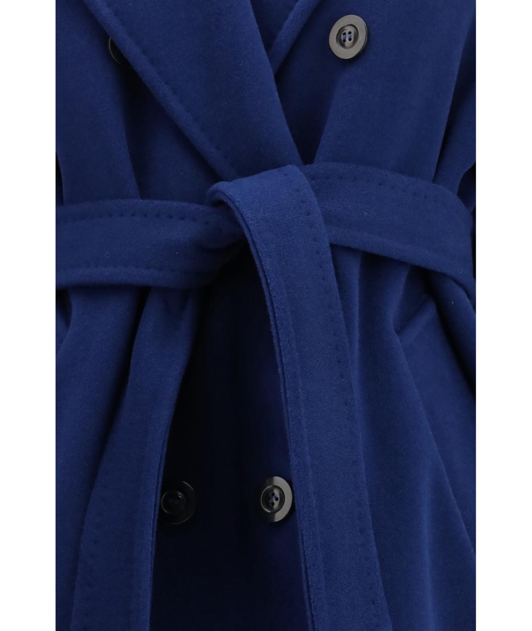MAX MARA Синее шерстяное пальто, фото 3