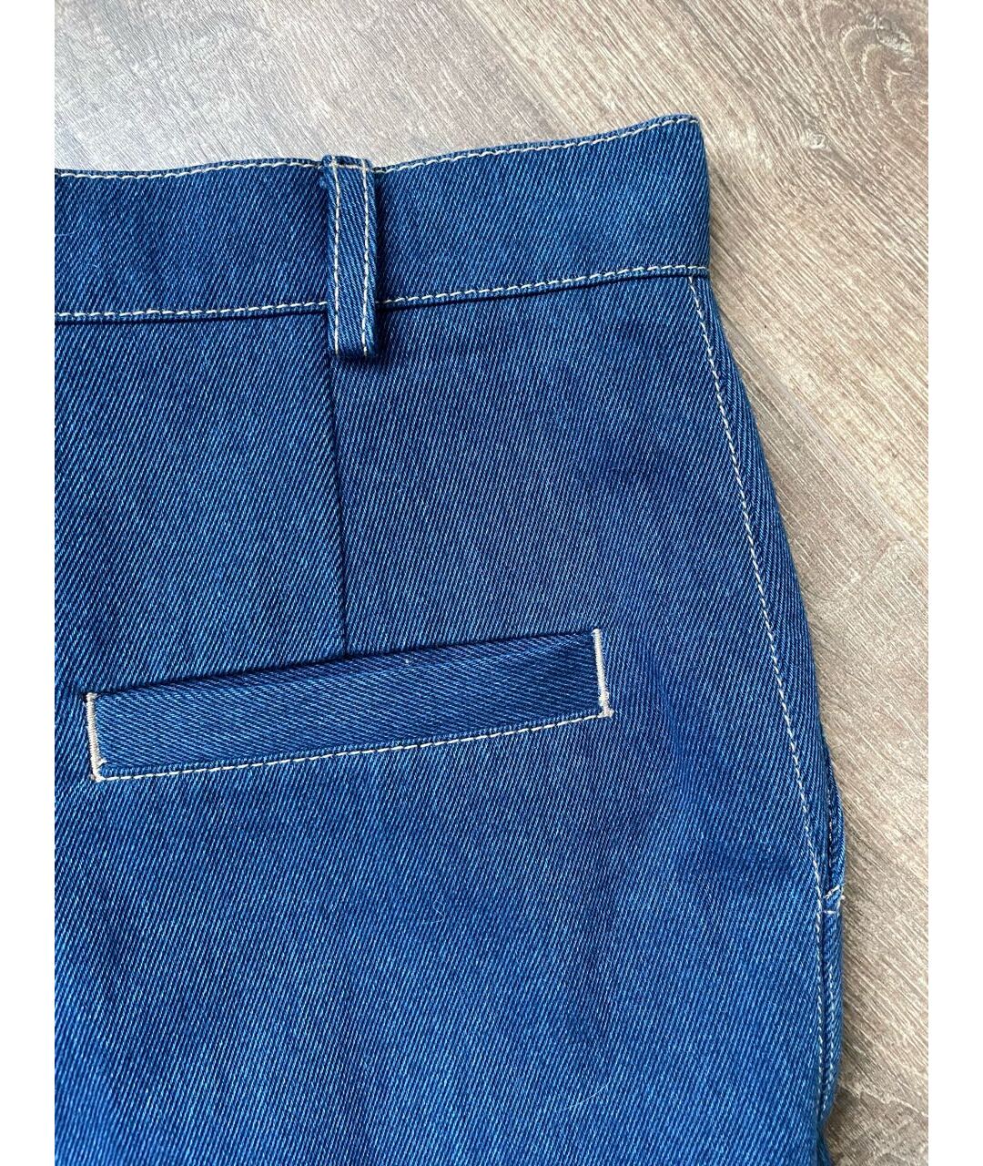 SANDRO Синие хлопковые прямые джинсы, фото 5