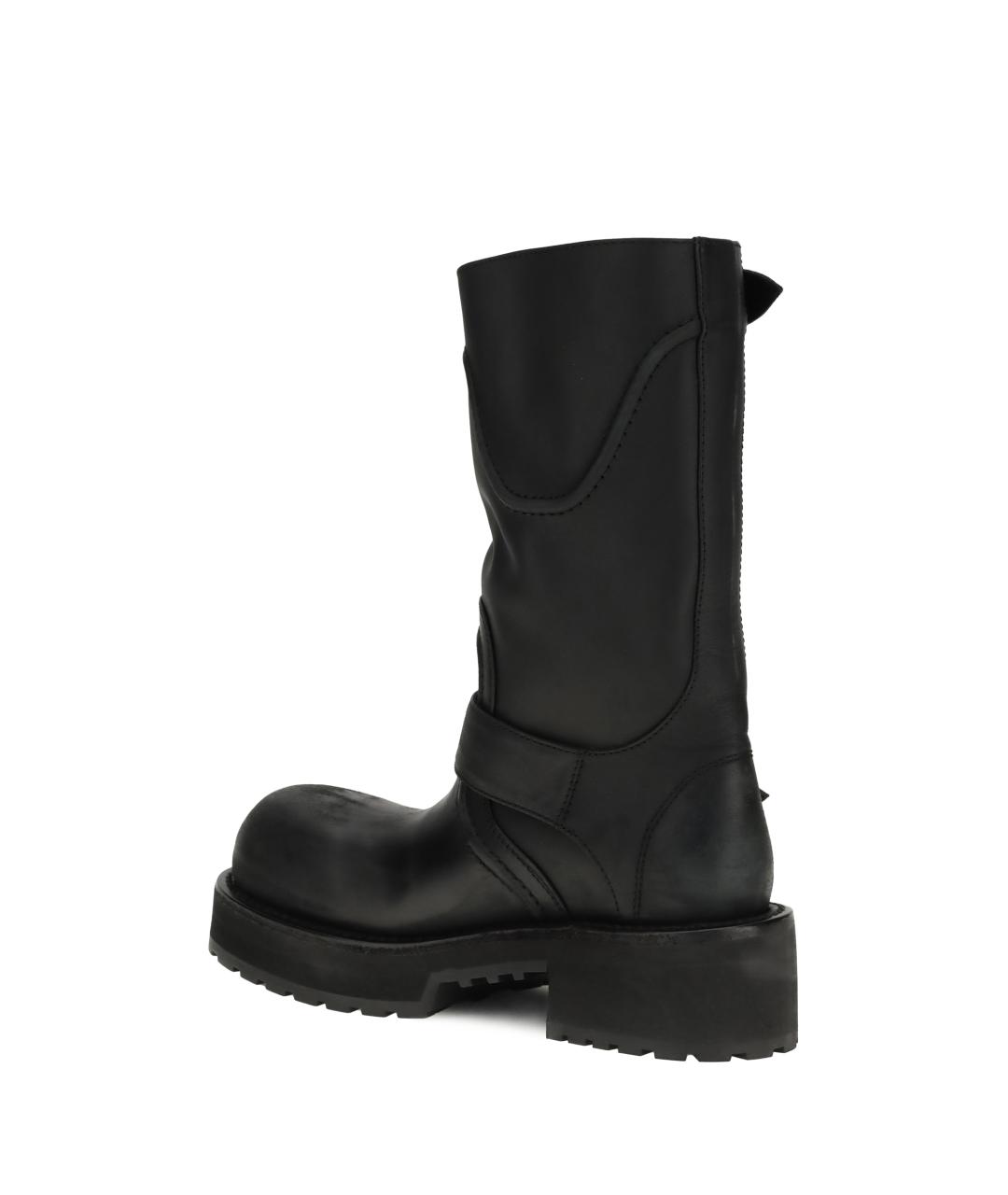 BALENCIAGA Черные кожаные ботинки, фото 3