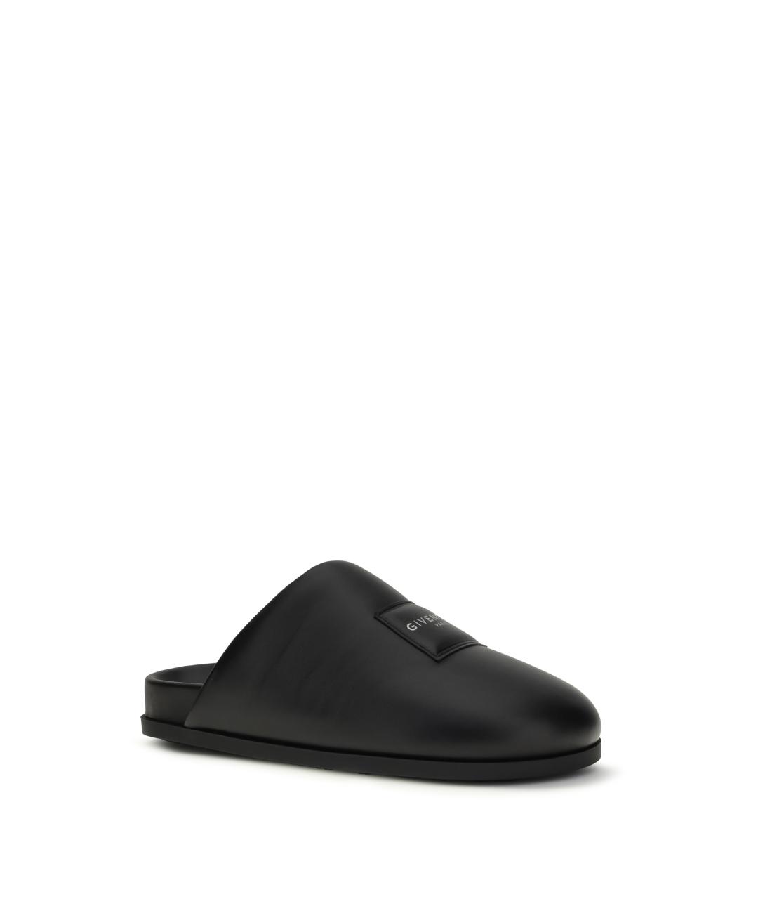 GIVENCHY Черные кожаные мюли, фото 2