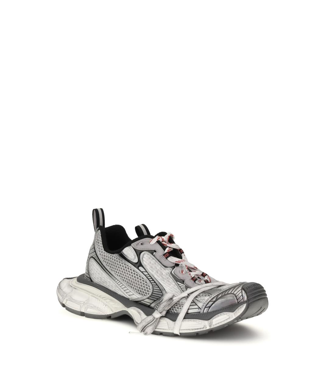 BALENCIAGA Серые текстильные низкие кроссовки / кеды, фото 3