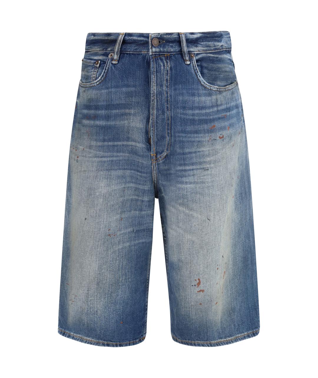 ACNE STUDIOS Синие хлопковые шорты, фото 1