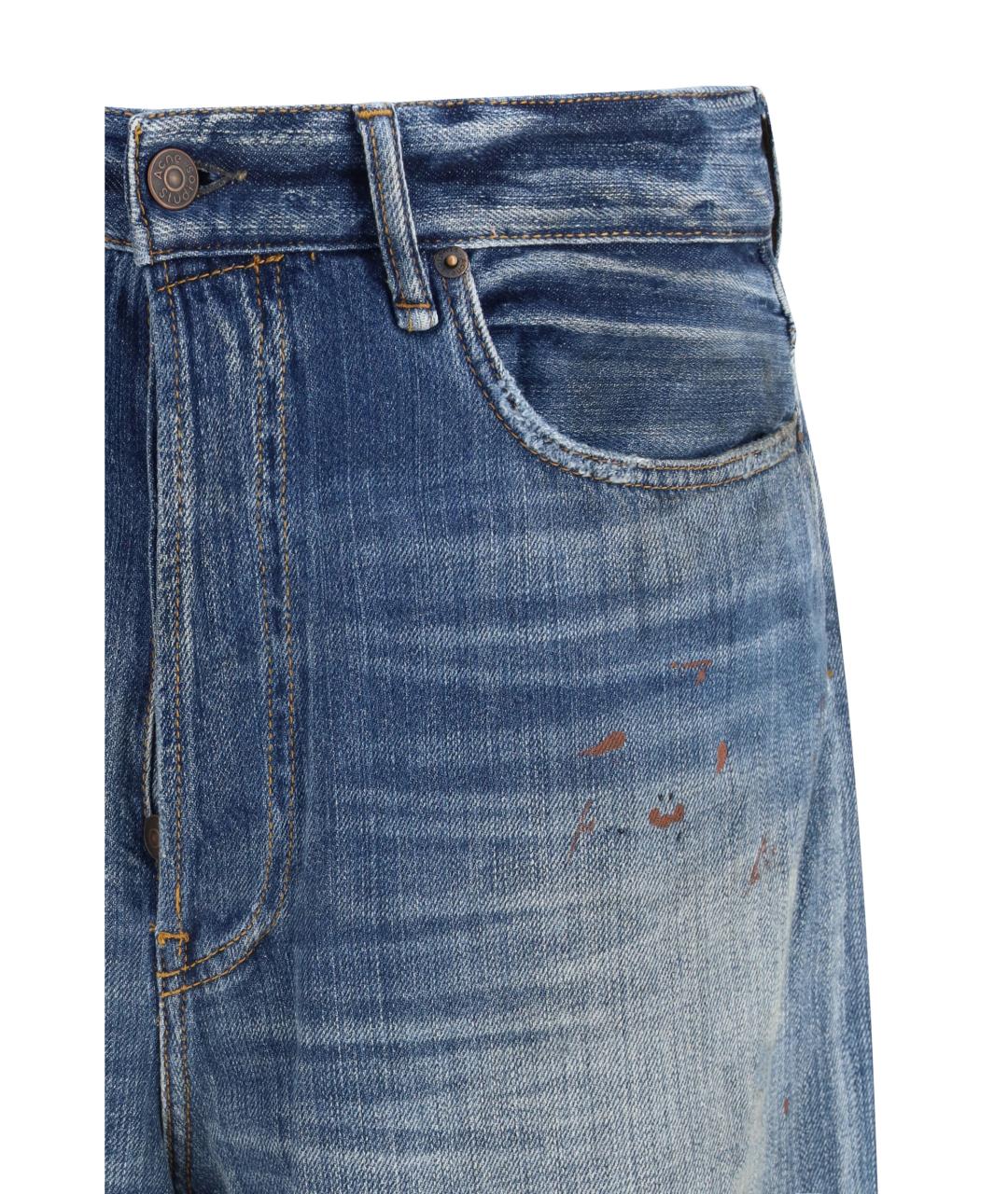 ACNE STUDIOS Синие хлопковые шорты, фото 3