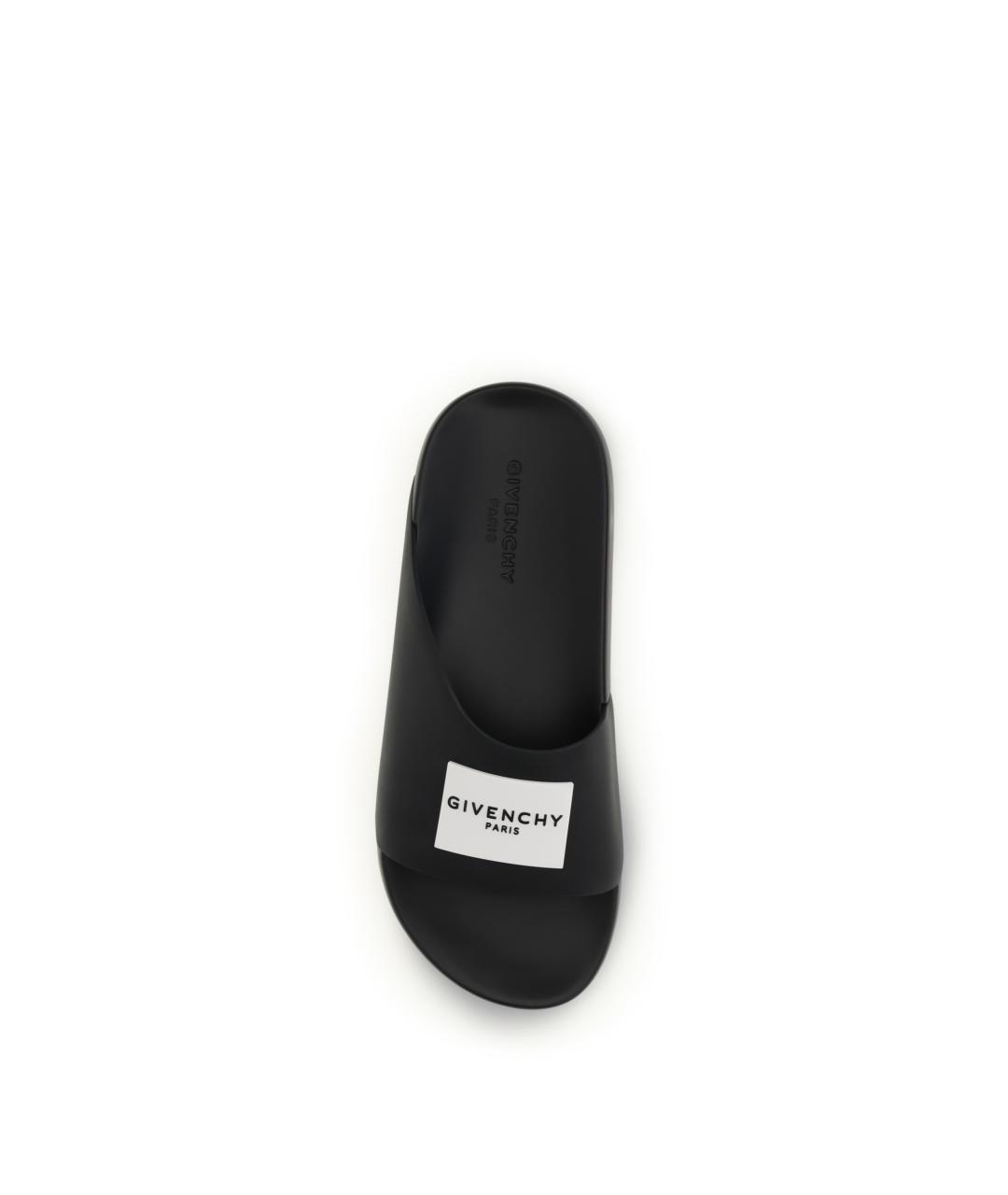 GIVENCHY Черные резиновые шлепанцы, фото 4