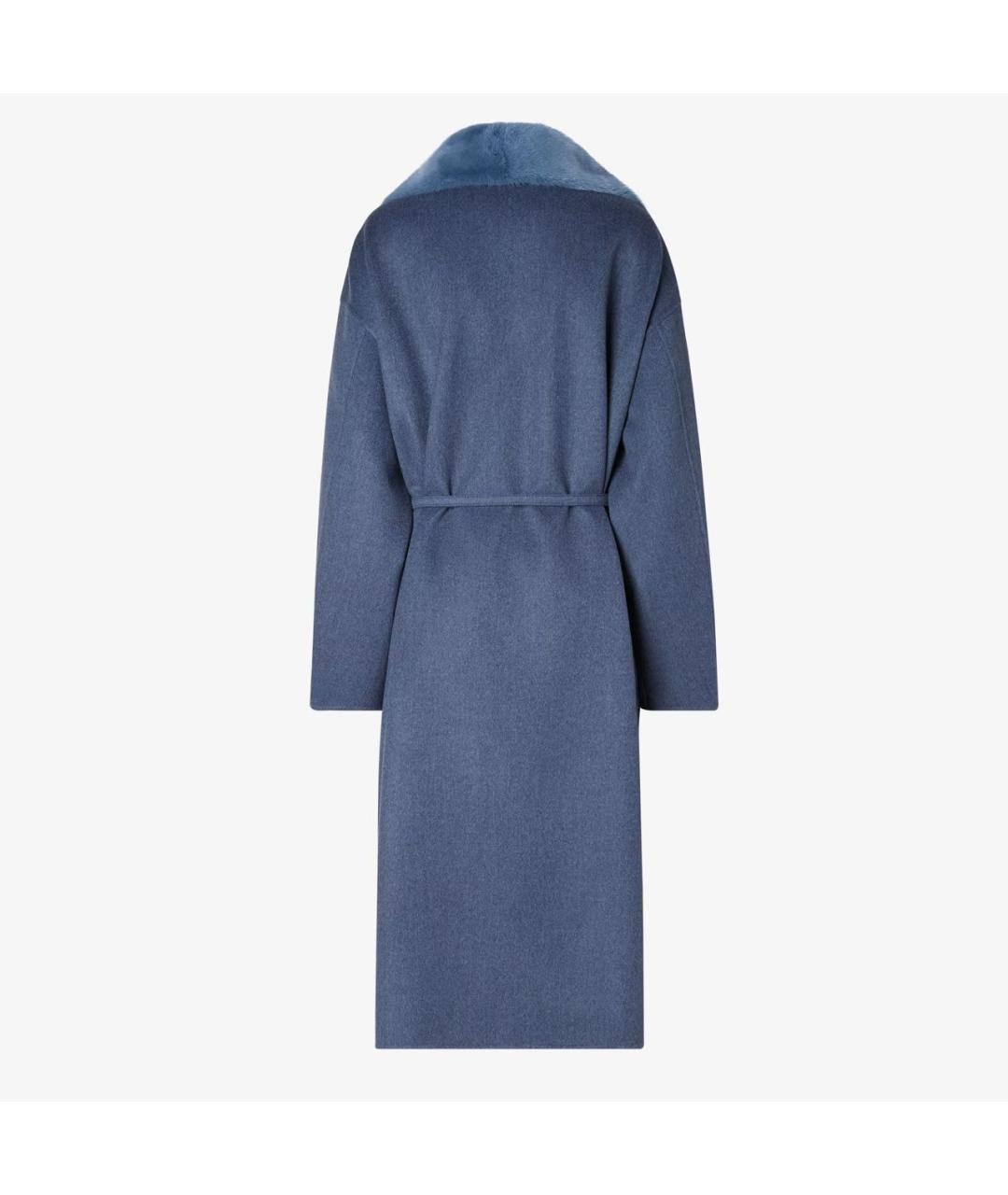 FENDI Синее кашемировое пальто, фото 3