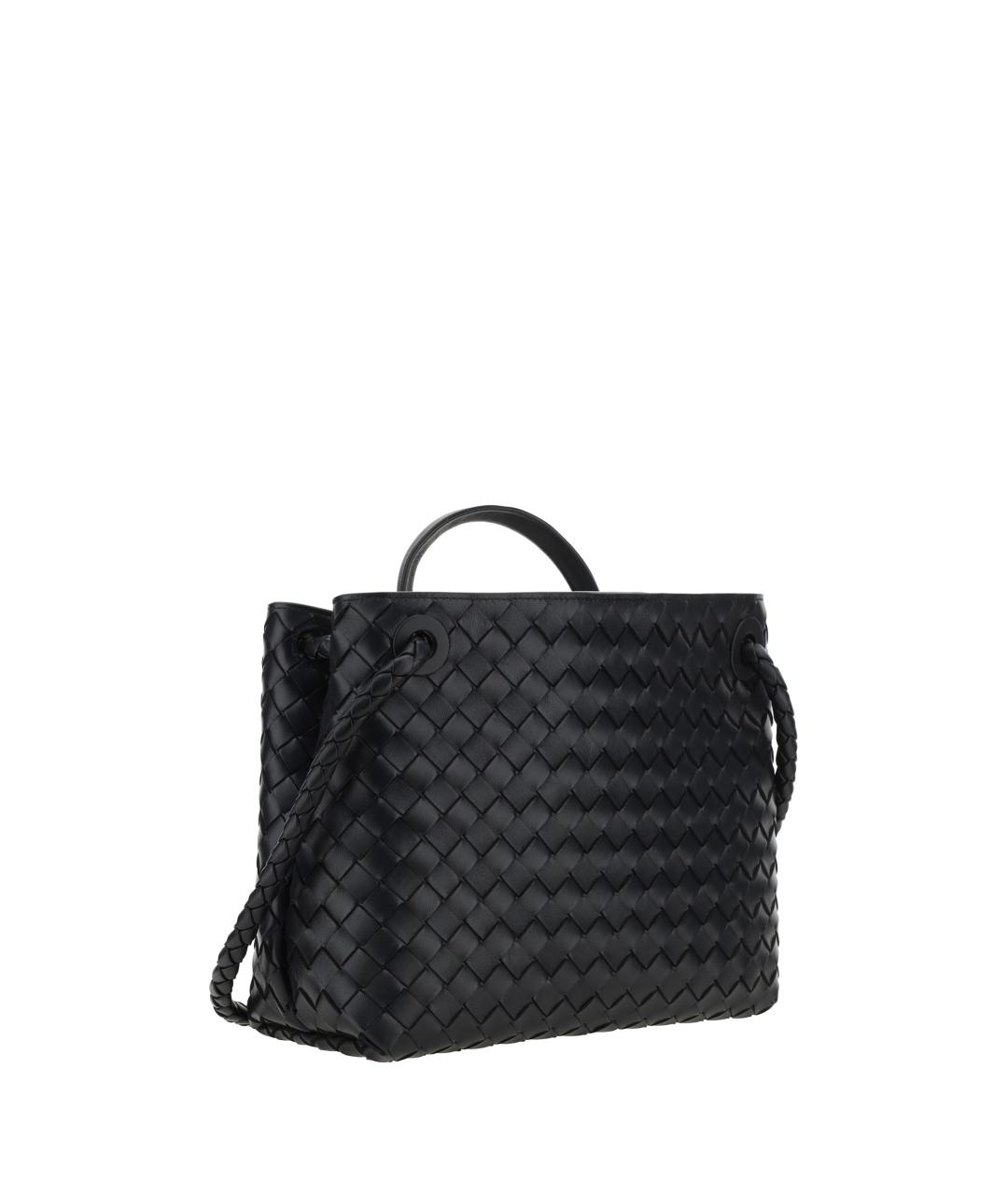 BOTTEGA VENETA Черная кожаная сумка тоут, фото 3